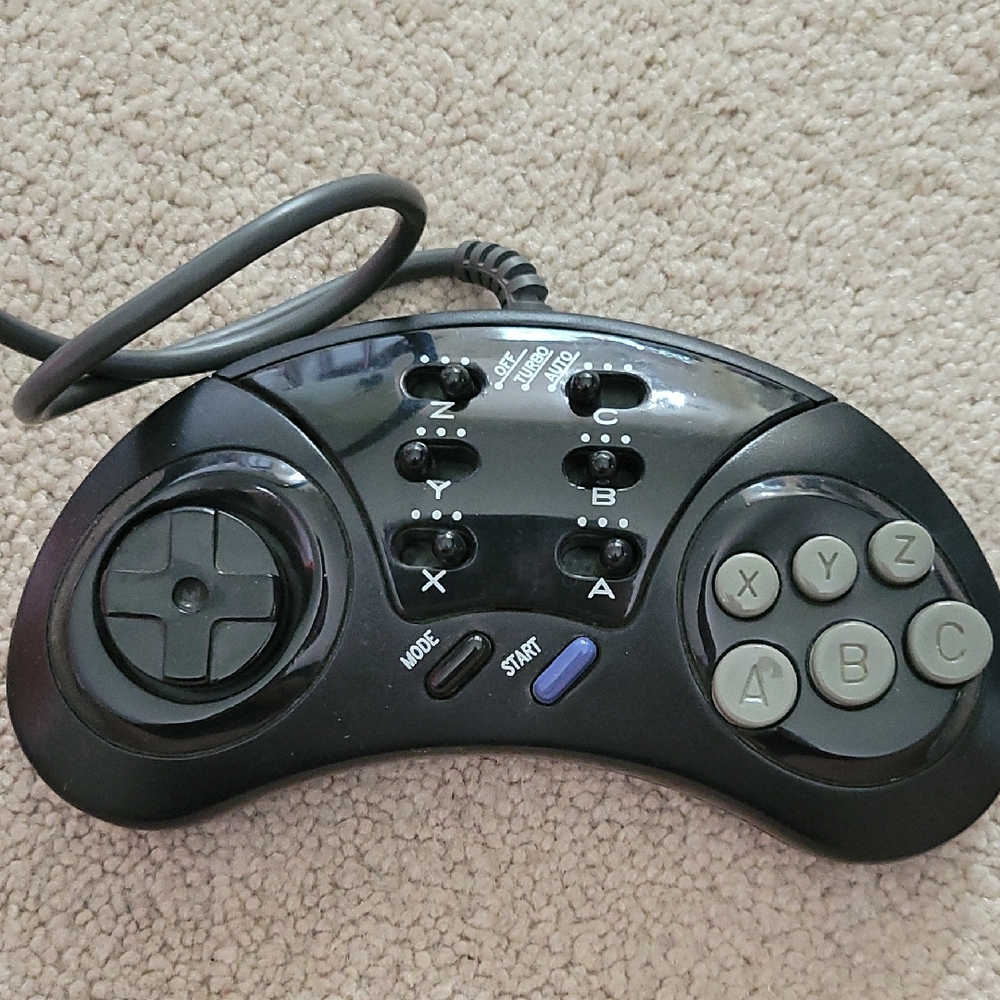 Retro Black Gaming Controller